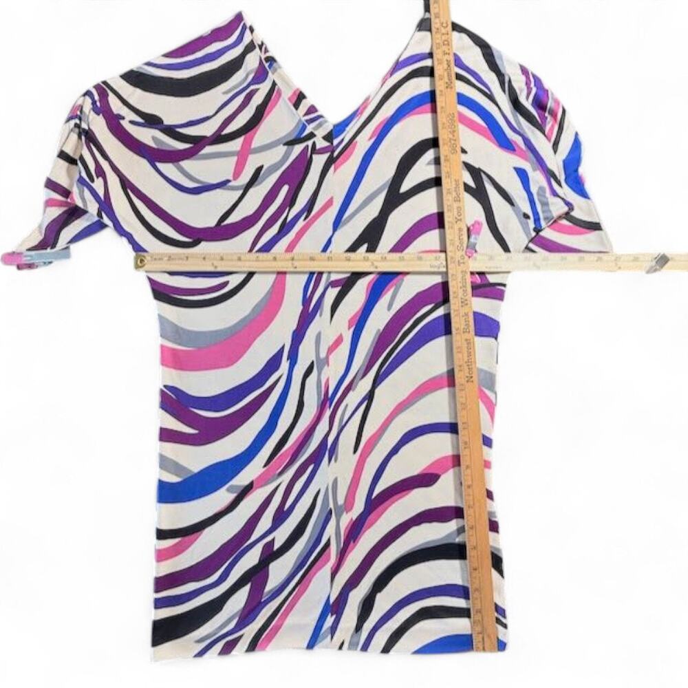 Diane von Furstenberg Clara Silk Mini Dolman Dress Mod Statement Luxury V-Neck 4 - Picture 6 of 10